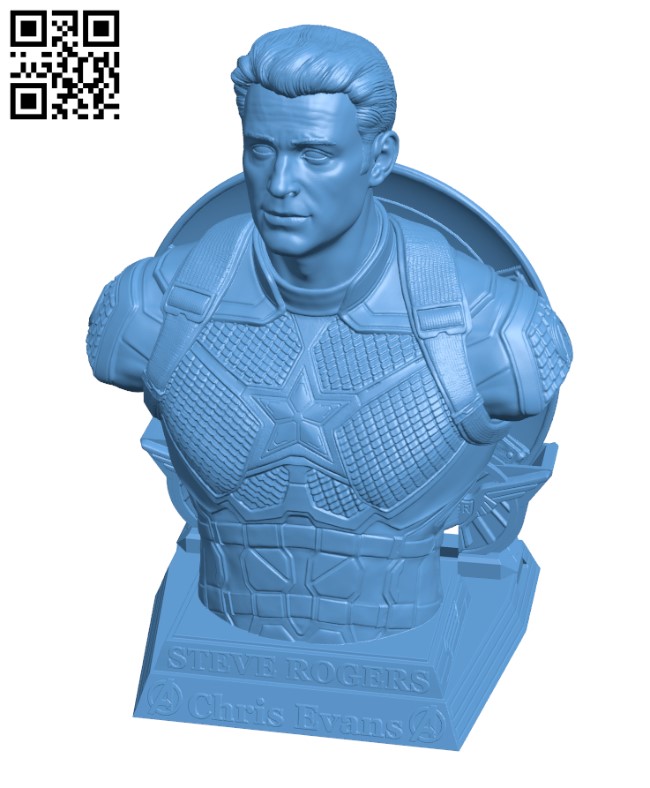 Superhero - Captain America H002650 file stl free download 3D Model for CNC and 3d printer