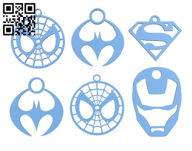 Superhero keychains H002884 file stl free download 3D Model for CNC and 3d printer