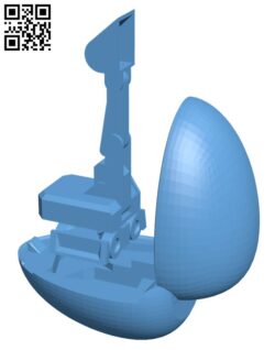 Surprise Egg – Tiny Excavator H003194 file stl free download 3D Model for CNC and 3d printer