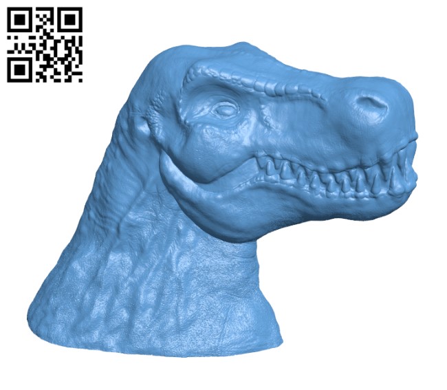 T-Rex dinosaur head H003073 file stl free download 3D Model for CNC and 3d printer