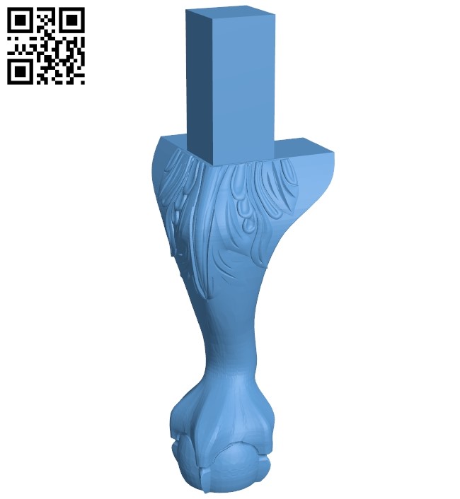 Table legs and chairs A006733 download free stl files 3d model for CNC wood carving