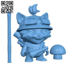 Teemo classic H002393 file stl free download 3D Model for CNC and 3d printer