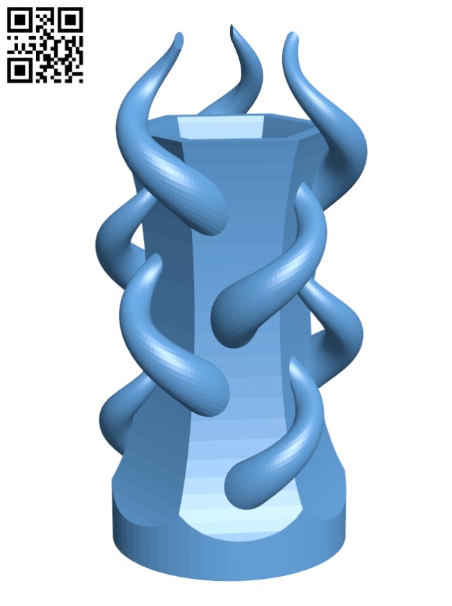 Tendril Vase H002949 file stl free download 3D Model for CNC and 3d printer