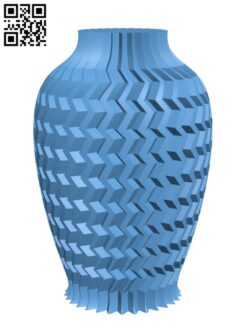 Textured Vase H002761 file stl free download 3D Model for CNC and 3d printer