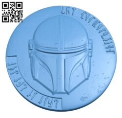 The Mandalorian coin H002654 file stl free download 3D Model for CNC and 3d printer