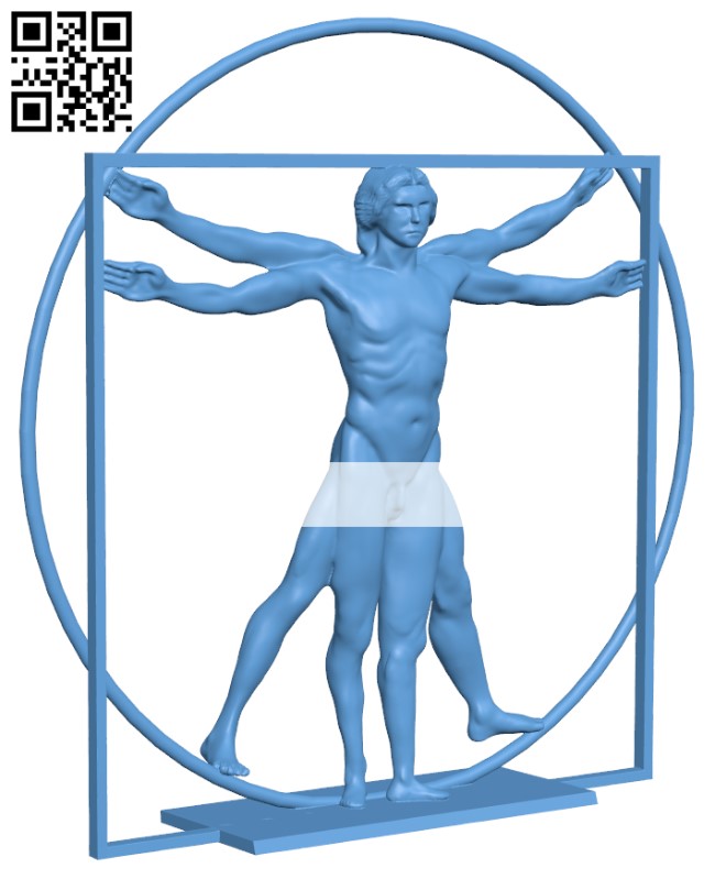 The Vitruvian man at Belgrave square London H002890 file stl free download 3D Model for CNC and 3d printer