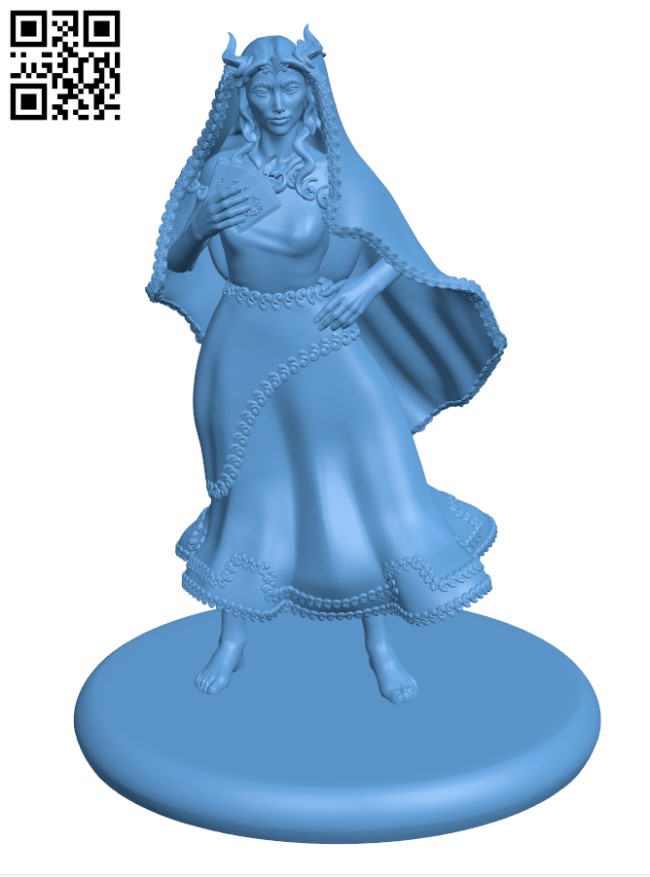 Tiefling fortune teller H002832 file stl free download 3D Model for CNC and 3d printer