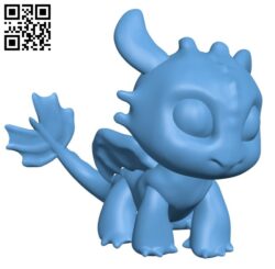 Toothless Chibi H003254 file stl free download 3D Model for CNC and 3d printer