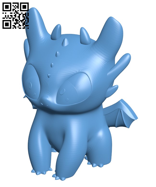 Toothless dragon - Night fury H002395 file stl free download 3D Model for CNC and 3d printer