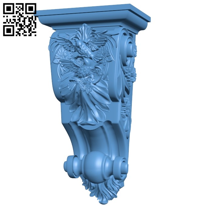 Top of the column A006701 download free stl files 3d model for CNC wood carving