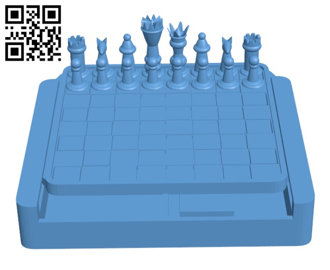 Travel chess set H002892 file stl free download 3D Model for CNC and 3d printer