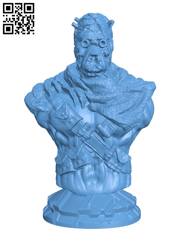 Tusken Raider bust - Star Wars H002469 file stl free download 3D Model for CNC and 3d printer