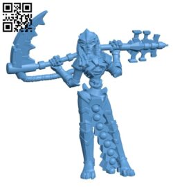 Undead space cyborg lady warrior H003196 file stl free download 3D Model for CNC and 3d printer