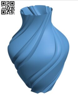 Vase with groves H002768 file stl free download 3D Model for CNC and 3d printer
