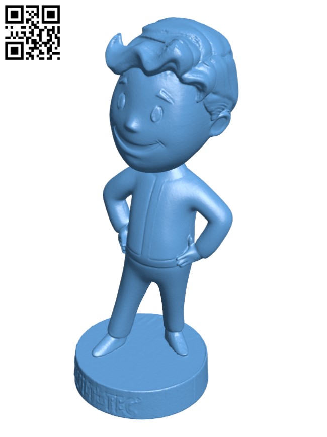 Vault Tec Tault boy figurine - Fallout 4 H002656 file stl free download 3D Model for CNC and 3d printer