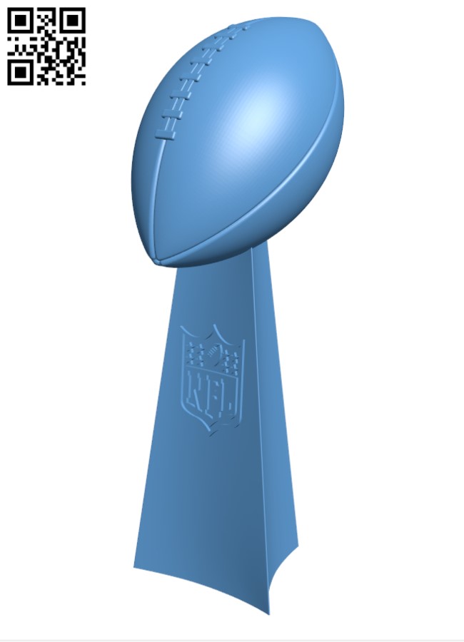 Vince Lombardi Trophy H003159 file stl free download 3D Model for CNC and 3d printer