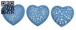 Voronoi Heart H003013 file stl free download 3D Model for CNC and 3d printer