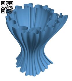 Wavy vase H002894 file stl free download 3D Model for CNC and 3d printer