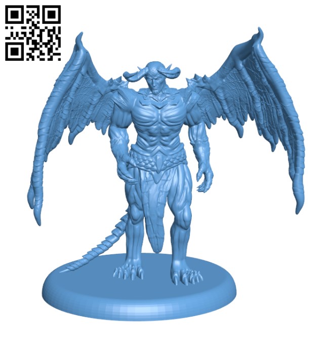 Winged Demon H003014 file stl free download 3D Model for CNC and 3d printer