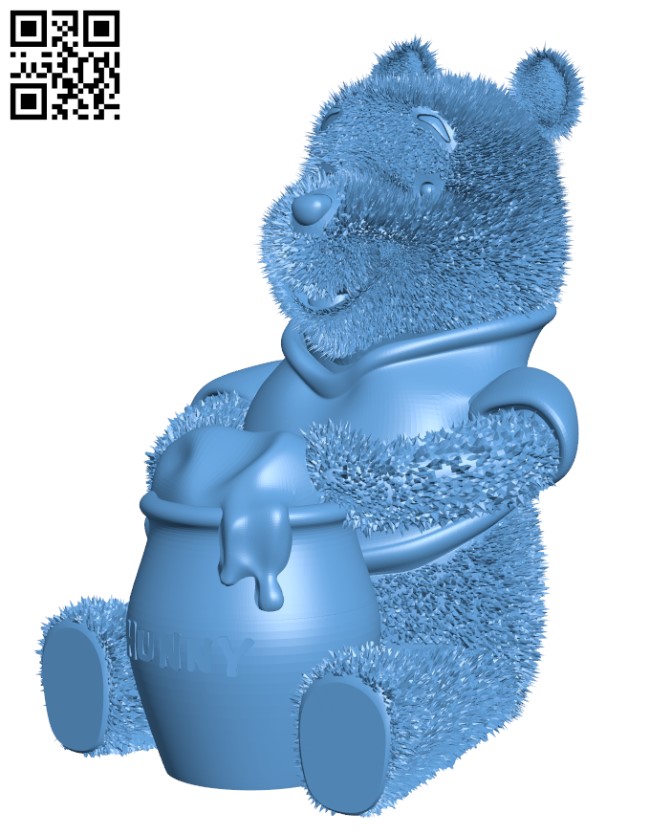 Winnie the Pooh H002534 file stl free download 3D Model for CNC and 3d printer