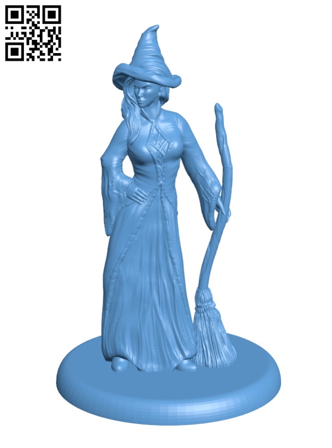 Witch H002836 file stl free download 3D Model for CNC and 3d printer