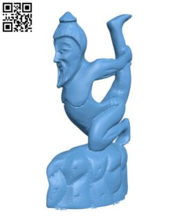 Yoga Guru in Ardha Dhanurasana H003049 file stl free download 3D Model for CNC and 3d printer