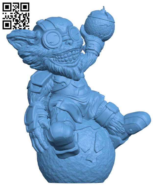 Ziggs - League of Legends H002537 file stl free download 3D Model for CNC and 3d printer