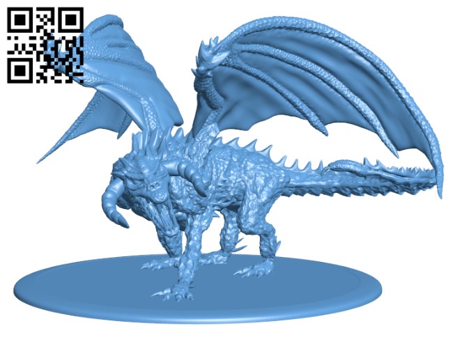 Adult Black Dragon H003801 file stl free download 3D Model for CNC and 3d printer