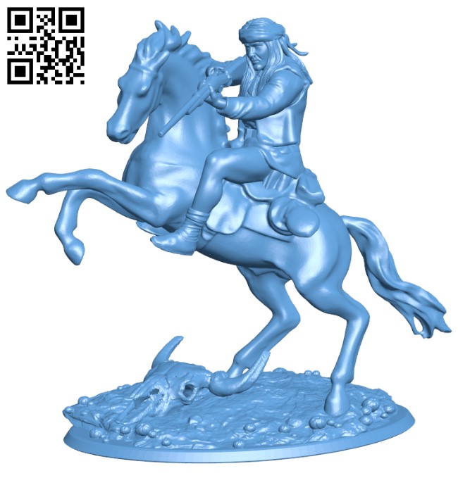 Apache Shooter on Horse H0035002 file stl free download 3D Model for CNC and 3d printer