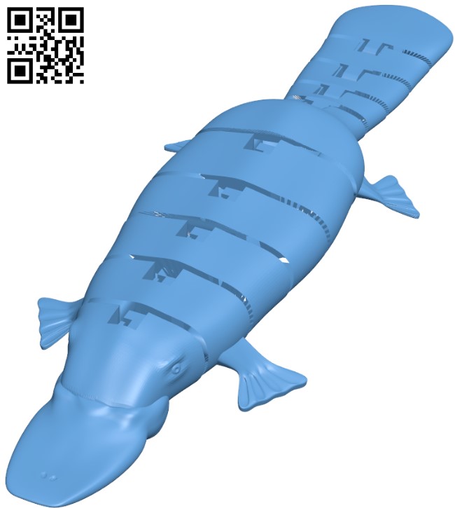 Articulated platypus toy H003378 file stl free download 3D Model for CNC and 3d printer