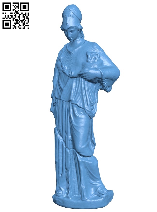 Athena holding a cista H003682 file stl free download 3D Model for CNC and 3d printer