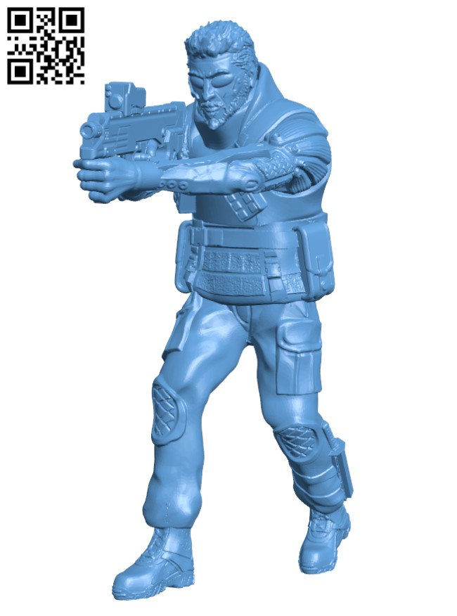 Augmented Mercenary H003543 file stl free download 3D Model for CNC and 3d printer