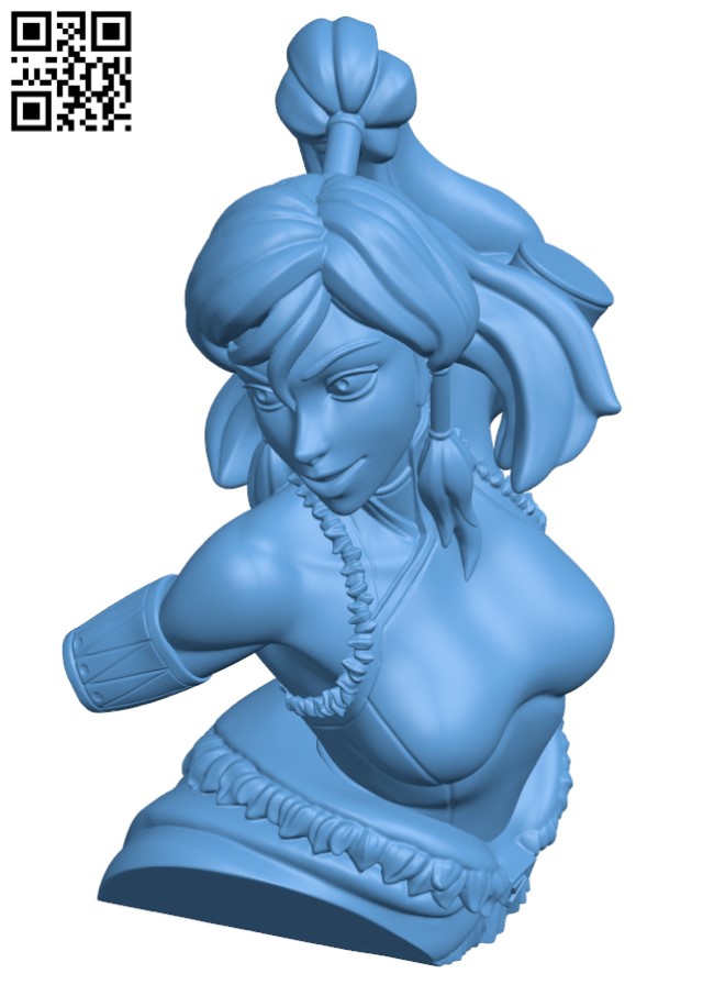 Avatar Korra Bust H003862 file stl free download 3D Model for CNC and 3d printer