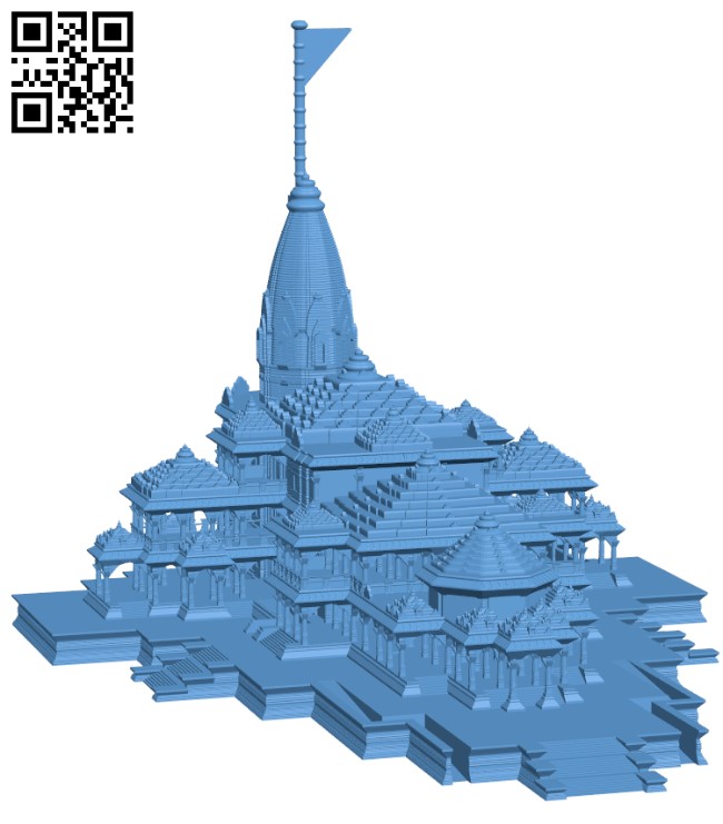 Ayodhya Ram Temple H003503 file stl free download 3D Model for CNC and 3d printer