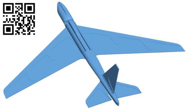 B52 Flying Glider Powered By An Elastic Band H003741 file stl free download 3D Model for CNC and 3d printer