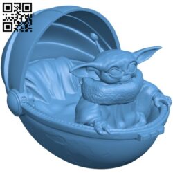 Baby Yoda In Carrier H003545 file stl free download 3D Model for CNC and 3d printer