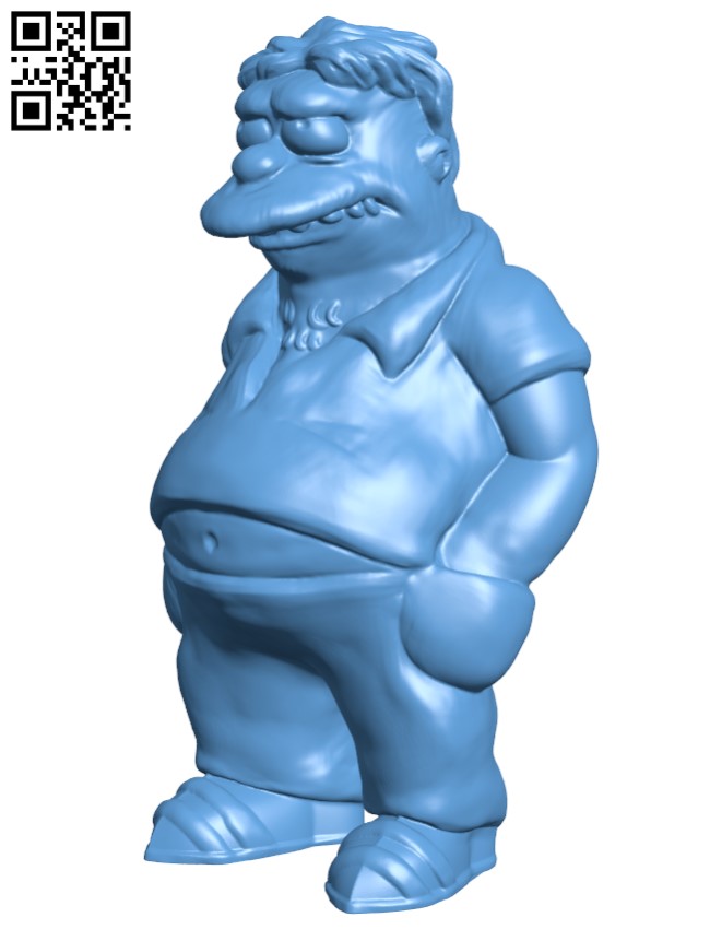 Barney Gumble - The Simpsons H003864 file stl free download 3D Model for CNC and 3d printer