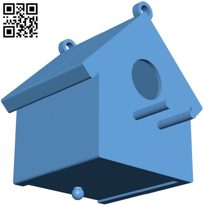Bird House H003865 file stl free download 3D Model for CNC and 3d printer