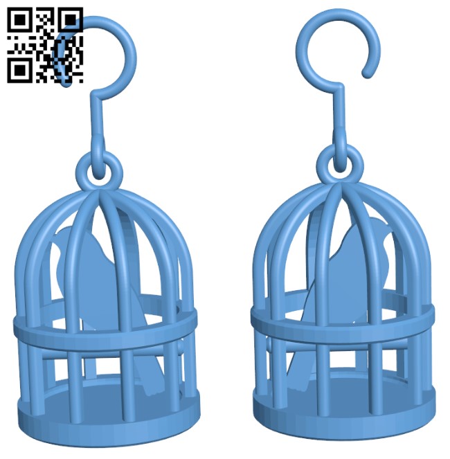 Birdcage earrings H003624 file stl free download 3D Model for CNC and 3d printer