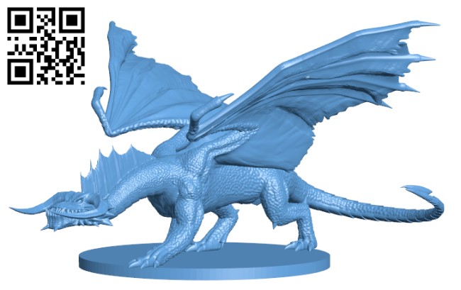 Black Dragon Wyrmling H004047 file stl free download 3D Model for CNC and 3d printer
