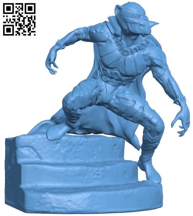 Black Panther - Marve H003866 file stl free download 3D Model for CNC and 3d printer