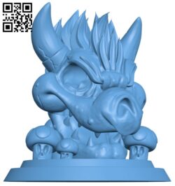 Bowser Skull Incense Holder Statue H003445 file stl free download 3D Model for CNC and 3d printer