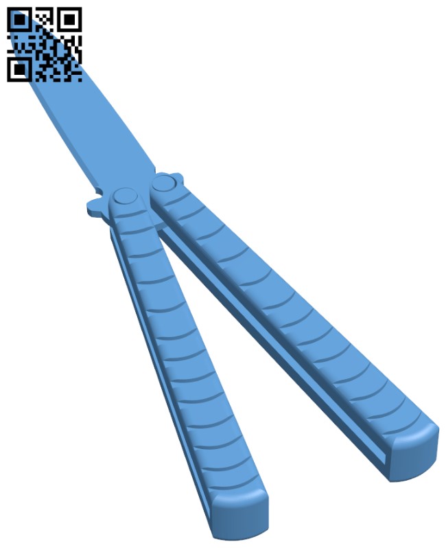 Butterfly knife H003446 file stl free download 3D Model for CNC and 3d printer