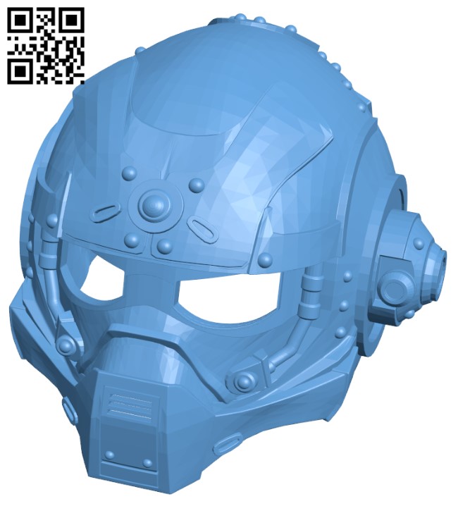Carmine's Helmet - Gears Of War H003552 file stl free download 3D Model for CNC and 3d printer