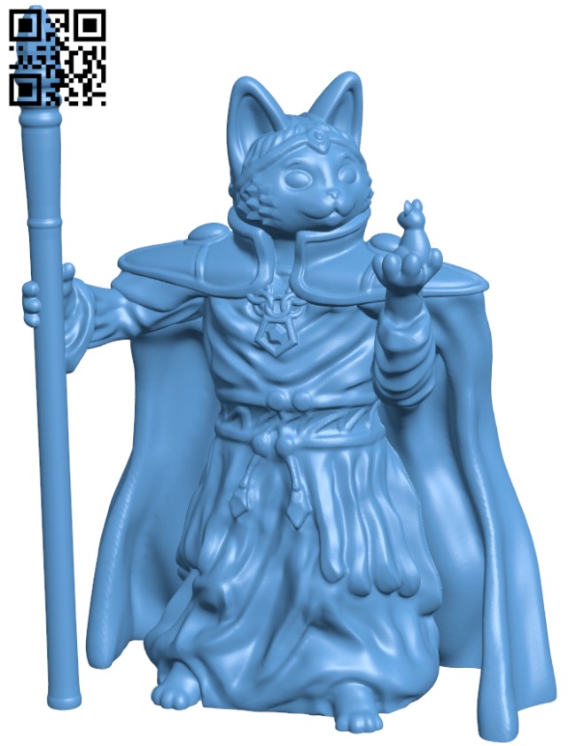 Cat Mage H003383 file stl free download 3D Model for CNC and 3d printer