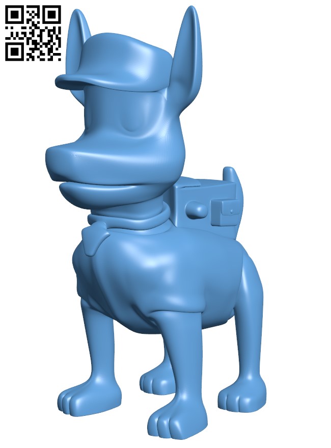 Chase - Paw patrol H003329 file stl free download 3D Model for CNC and 3d printer