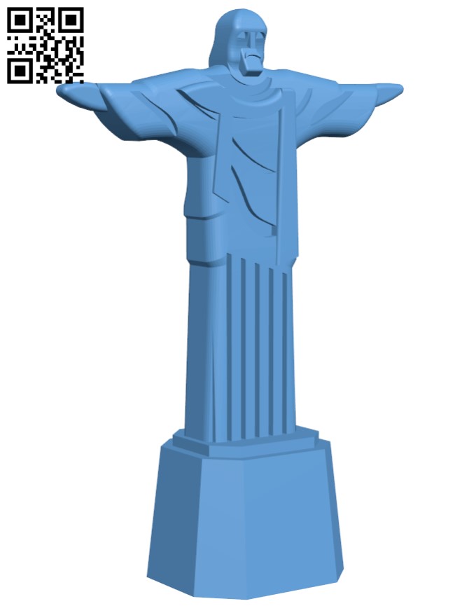Christ the Redeemer - Rio de Janeiro, Brazil H003294 file stl free download 3D Model for CNC and 3d printer