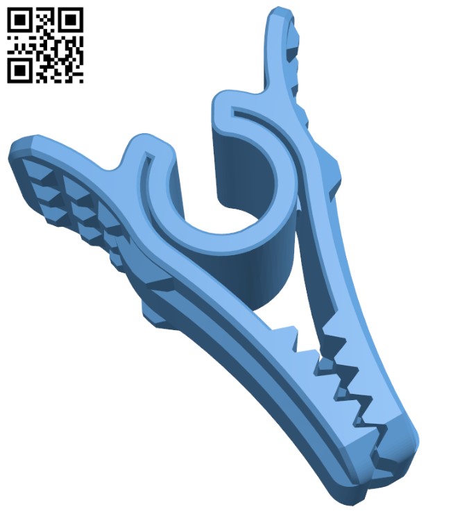Crocodile bag clip H004054 file stl free download 3D Model for CNC and 3d printer