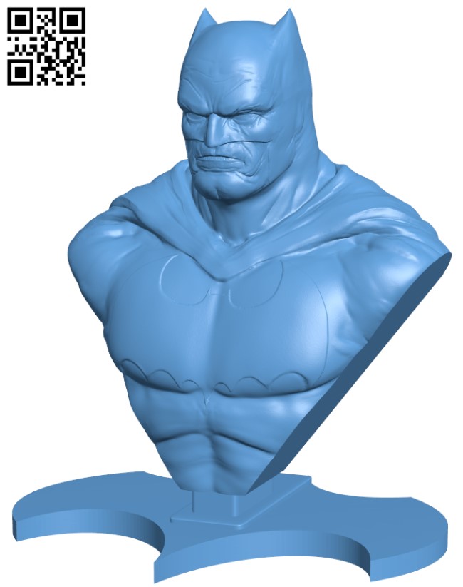 Dark Knight Bust H003386 file stl free download 3D Model for CNC and 3d printer