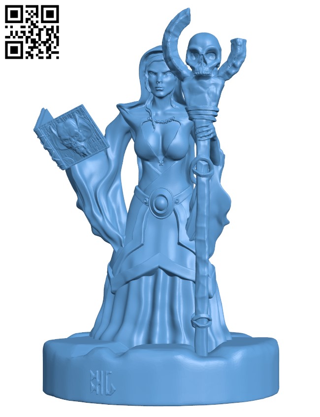 Dark Mage H003296 file stl free download 3D Model for CNC and 3d printer